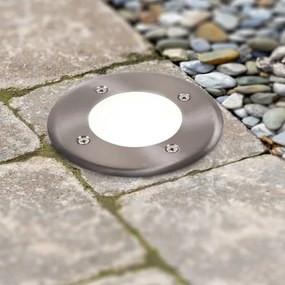 LED Nájazdové svietidlo MIVO LED/3W/230V pr. 12 cm IP67 matný chróm