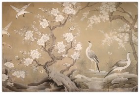 Obraz - Kreslená japonská krajina (90x60 cm)