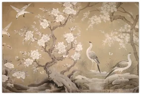 Obraz - Kreslená japonská krajina (90x60 cm)