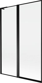 Mexen Mist L, 2-krídlová vaňová zástena, ľavá 120 x 150 cm, čierny rám, čierna - 8A9L-120-011-70-70-L