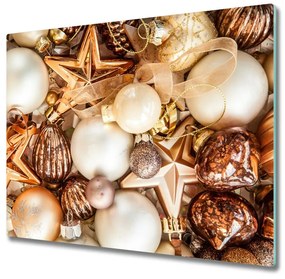 Sklenená doska na krájanie Vianočné ozdoby 60x52 cm