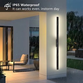 Brilagi - LED vonkajšie nástenné svietidlo LUNA LED/30W/230V 3000K IP65 150 cm čierne CRI 90