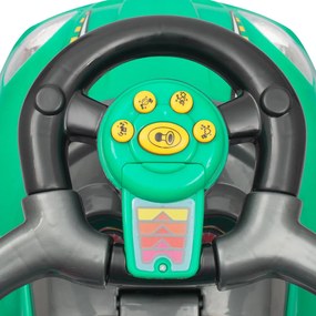 Detské odrážadlo s vodiacou tyčou 3v1 Baby Mix Mega Car zelené