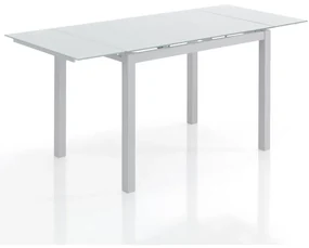 Rozkladací jedálenský stôl so sklenenou doskou 70x110 cm Fast – Tomasucci