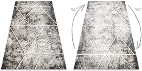 Koberec MATEO 8031/944 geometrický, trojuholníky - štrukturálny sivý / béžový