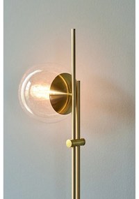 Stojacia lampa v mosadznej farbe so skleneným tienidlom (výška 147 cm) Bubble – Hübsch
