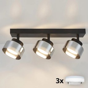 BRILAGI - LED RGB stmievateľné bodové svietidlo AURA LUX 3xGX53/14W/230V Wi-Fi Tuya čierna/dymová