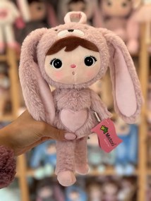 Mojkáčik - Bábika králik ružová mini 30 cm