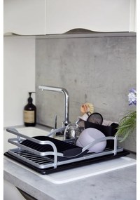 Čierny odkvapávač na riad Wenko Drip Aluminium