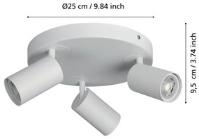 Eglo 900338 - LED RGBW Stmievateľné bodové svietidlo TELIMBELA-Z 3xGU10/4,9W/230V