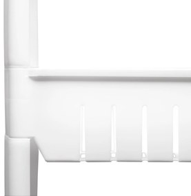 PreHouse Mobilná kúpeľňová skrinka na kolieskach 3 úrovne - biela