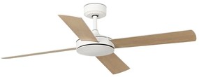 FARO 33350DC - Stropný ventilátor MALLORCA L biela/hnedá pr.132 cm + diaľkové ovládanie