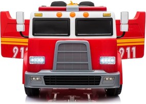 LEAN CARS Pilot LL911 Červené hasičské auto na batérie pre deti