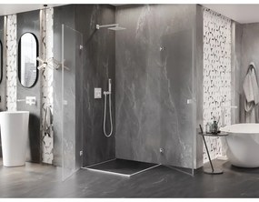 Mexen Lunar-B Duo, výklopný sprchový kút 85 x 85 cm, 8mm číre sklo, biely profil, 832-085L-085P-20-00