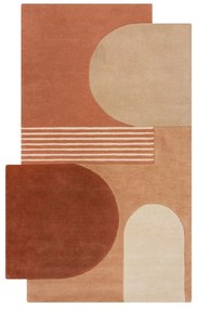 Ručne tkaný vlnený koberec v terakotovej farbe 200x290 cm Lozenge Terracotta – Flair Rugs