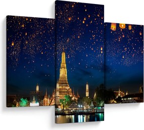 Obraz - Lampióny šťastia, Bangkok (90x60 cm)