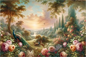 Obraz - Pávy v záhrade (90x60 cm)