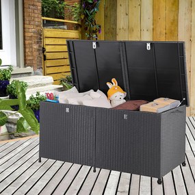 InternetovaZahrada Úložný box s kolieskami 800 L - čierny