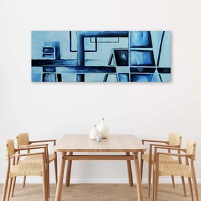 Gario Obraz na plátne Hra s modrou Rozmery: 90 x 30 cm
