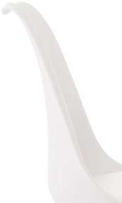 Stolička Linares (SET 4 ks) - plast, drevené nohy natura - Biela