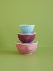 rice Keramická misa Pink / Aubergine / Mint L