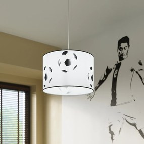 Detské závesné svietidlo Ball A, 1x plastové tienidlo so vzorom, (fi 30cm)