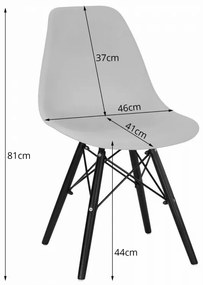 Jedálenský set 1+4, biely stôl BERGEN 120x80cm a korálová stolička OSAKA