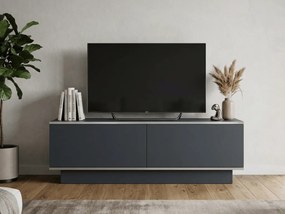 TV stolík ALVIN 135 cm, antracit/strieborná