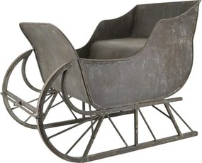 Zinkové antik kovové zdobené sane Dreaming Christmas - 48*50*63 cm