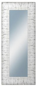DANTIK - Zrkadlo v rámu, rozmer s rámom 50x120 cm z lišty SAUDEK biela čierne čiary (2512)