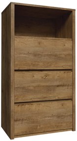 Komoda Montana KS3, dub lefkas ciemny/grey