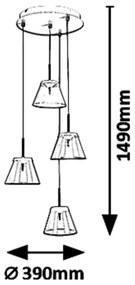 Rabalux 5032 - LED Luster na lanku AVIANA 4xLED/6W/230V