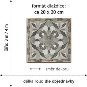 Beaulieu International Group, PVC podlaha - lino Livitex Retro 2795, na mieru, šíře 3m,4m, šedá, filc, chodba / predsieň