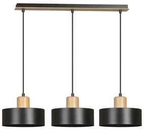 Luster na lanku TORIN 3xE27/15W/230V čierna
