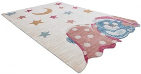 Detský koberec TOYS 75323 Medvedík - krém / červený, fuksia