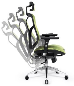 Ergonomické kreslo Diablo V-Basic: čierno-zelené