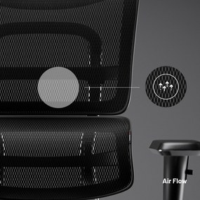 Kancelárska ergonomická stolička Diablo V-Master, čierna