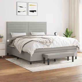 Boxspring posteľ s matracom svetlosivá 100x200 cm látka 3136685