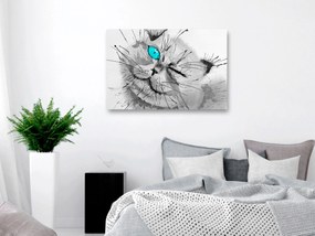 Artgeist Obraz - Happy Look (1 Part) Wide Blue Veľkosť: 120x80, Verzia: Premium Print