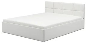 Čalúnená posteľ MONOS II s penovým matrací rozmer 180x200 cm Biela eko-koža