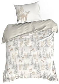 VIANOČNÉ RENFORCÉ OBLIEČKY FAWN 160X200 CM, 2 KS 70X80 CM VZOROVANÉ