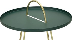 Odkladací stolík Grent 45 cm zlatý/zelený