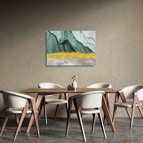 Sklenený obraz - Smaragdové hory N⁰2 (70x50 cm)