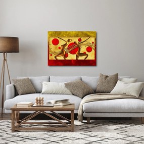 Abstraktný obraz s dvoma ženami (70x50 cm)