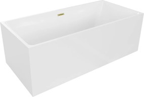 Mexen Nita voľne stojaca vaňa 170 x 80 cm, biela, prepad so zlatým brúseným