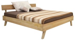 Posteľ 90x200 s čelom z mangového dreva Mango natural