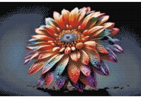 Gario Diamantové maľovanie Dúhový kvet Rozmery: 60 x 40 cm, Rámovanie: Iba zrolované plátno, Diamanty: Okrúhle