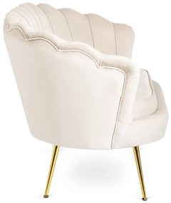 Vintino zamatová sedačka ZORAYA krémová