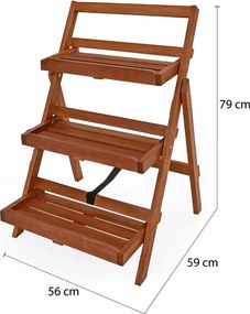 Květinový stojan Walker z masivu akácie