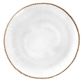 Dezertný tanier LYNN so zlatým okrajom 722493